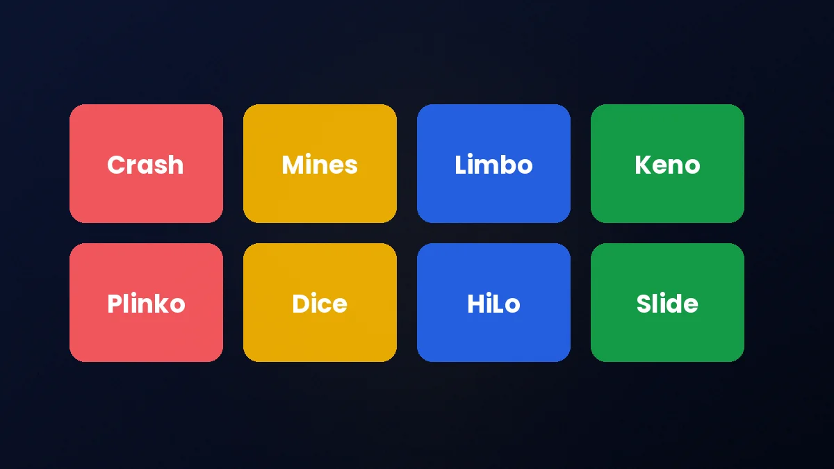 Huit formats de jeux courts de la gamme Shiny Originals